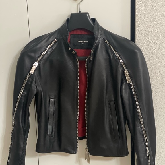 Dsquared2 Wool Leather Coat - Women's 42 main image 0